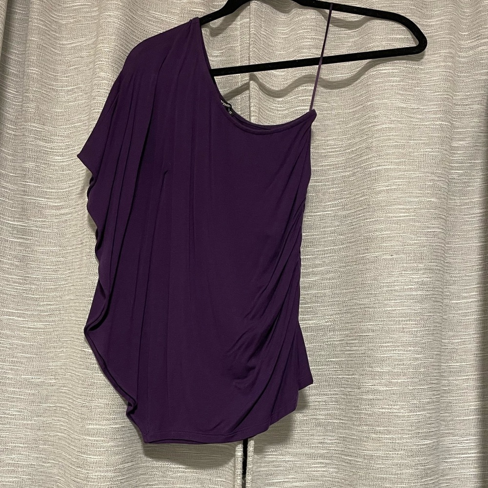 Express purple, one sleeve top